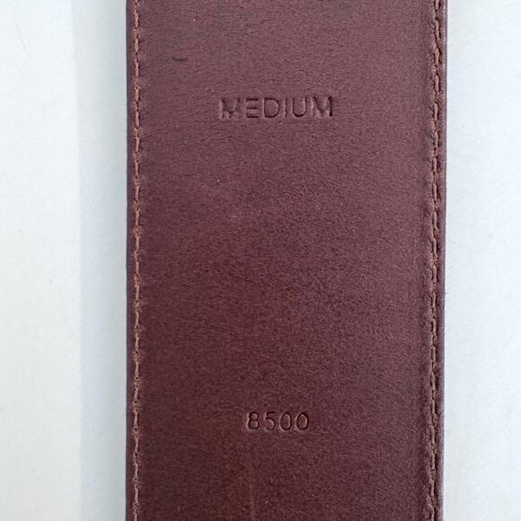 Coach Brown Belt Glove Tanned Leather Solid Brass Hardware 8500 | Size M